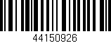 Código de barras (EAN, GTIN, SKU, ISBN): '44150926'