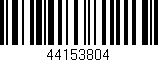 Código de barras (EAN, GTIN, SKU, ISBN): '44153804'
