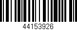 Código de barras (EAN, GTIN, SKU, ISBN): '44153926'