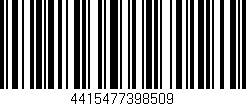 Código de barras (EAN, GTIN, SKU, ISBN): '4415477398509'