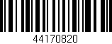 Código de barras (EAN, GTIN, SKU, ISBN): '44170820'