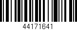 Código de barras (EAN, GTIN, SKU, ISBN): '44171641'