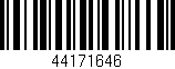 Código de barras (EAN, GTIN, SKU, ISBN): '44171646'
