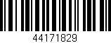 Código de barras (EAN, GTIN, SKU, ISBN): '44171829'