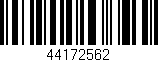 Código de barras (EAN, GTIN, SKU, ISBN): '44172562'