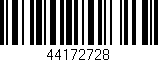 Código de barras (EAN, GTIN, SKU, ISBN): '44172728'