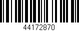 Código de barras (EAN, GTIN, SKU, ISBN): '44172870'