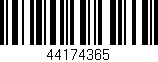 Código de barras (EAN, GTIN, SKU, ISBN): '44174365'