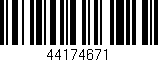 Código de barras (EAN, GTIN, SKU, ISBN): '44174671'