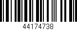 Código de barras (EAN, GTIN, SKU, ISBN): '44174738'