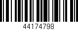 Código de barras (EAN, GTIN, SKU, ISBN): '44174798'