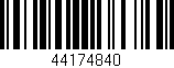 Código de barras (EAN, GTIN, SKU, ISBN): '44174840'