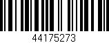 Código de barras (EAN, GTIN, SKU, ISBN): '44175273'