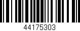 Código de barras (EAN, GTIN, SKU, ISBN): '44175303'