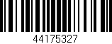 Código de barras (EAN, GTIN, SKU, ISBN): '44175327'