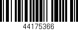 Código de barras (EAN, GTIN, SKU, ISBN): '44175366'
