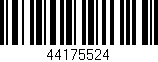 Código de barras (EAN, GTIN, SKU, ISBN): '44175524'