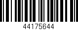 Código de barras (EAN, GTIN, SKU, ISBN): '44175644'