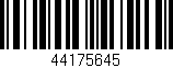 Código de barras (EAN, GTIN, SKU, ISBN): '44175645'