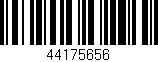 Código de barras (EAN, GTIN, SKU, ISBN): '44175656'