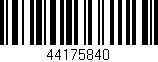 Código de barras (EAN, GTIN, SKU, ISBN): '44175840'