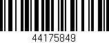 Código de barras (EAN, GTIN, SKU, ISBN): '44175849'