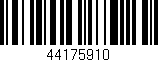 Código de barras (EAN, GTIN, SKU, ISBN): '44175910'