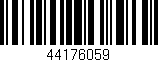 Código de barras (EAN, GTIN, SKU, ISBN): '44176059'