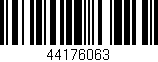 Código de barras (EAN, GTIN, SKU, ISBN): '44176063'
