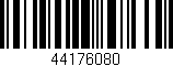 Código de barras (EAN, GTIN, SKU, ISBN): '44176080'