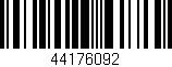 Código de barras (EAN, GTIN, SKU, ISBN): '44176092'