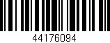 Código de barras (EAN, GTIN, SKU, ISBN): '44176094'