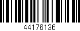 Código de barras (EAN, GTIN, SKU, ISBN): '44176136'
