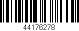 Código de barras (EAN, GTIN, SKU, ISBN): '44176278'