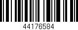 Código de barras (EAN, GTIN, SKU, ISBN): '44176584'