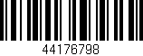 Código de barras (EAN, GTIN, SKU, ISBN): '44176798'