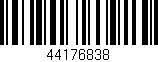 Código de barras (EAN, GTIN, SKU, ISBN): '44176838'