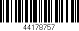 Código de barras (EAN, GTIN, SKU, ISBN): '44178757'