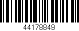 Código de barras (EAN, GTIN, SKU, ISBN): '44178849'