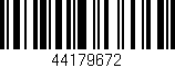 Código de barras (EAN, GTIN, SKU, ISBN): '44179672'