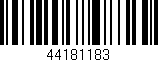 Código de barras (EAN, GTIN, SKU, ISBN): '44181183'