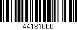 Código de barras (EAN, GTIN, SKU, ISBN): '44181660'