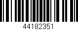 Código de barras (EAN, GTIN, SKU, ISBN): '44182351'