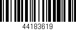 Código de barras (EAN, GTIN, SKU, ISBN): '44183619'