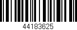 Código de barras (EAN, GTIN, SKU, ISBN): '44183625'