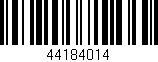 Código de barras (EAN, GTIN, SKU, ISBN): '44184014'