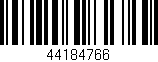 Código de barras (EAN, GTIN, SKU, ISBN): '44184766'