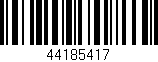 Código de barras (EAN, GTIN, SKU, ISBN): '44185417'