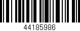 Código de barras (EAN, GTIN, SKU, ISBN): '44185986'