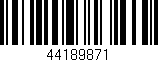 Código de barras (EAN, GTIN, SKU, ISBN): '44189871'